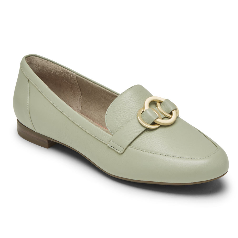 Rockport Womens Total Motion Tavia Ring - Loafers Olive - HJY145796